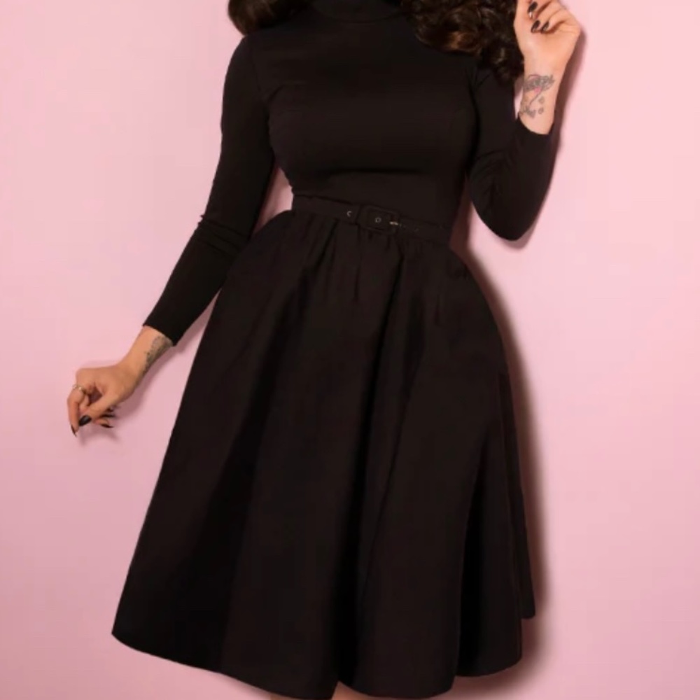 Vixen by Micheline Pitt Bad girl swing dress in black